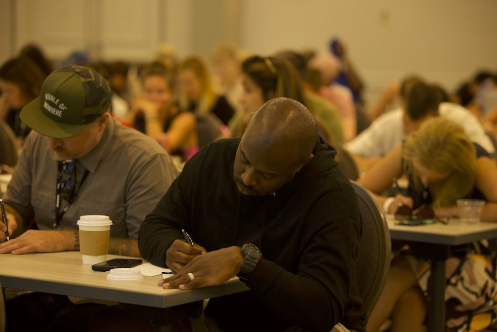 Participant in Willie Jackson's My Beautiful Story workshop
